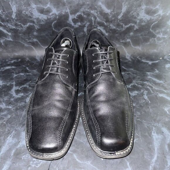 Ecco Light Black Leather Cushion Lace Oxford Dress Shoe Mens Size 45 US 11 main image 7